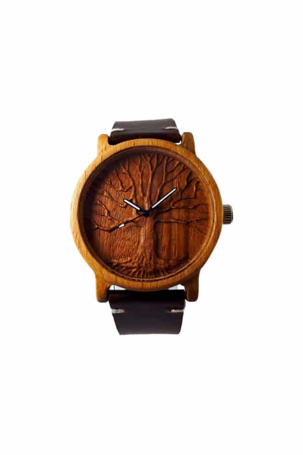 Dřevěné 3D hodinky - Strom života I