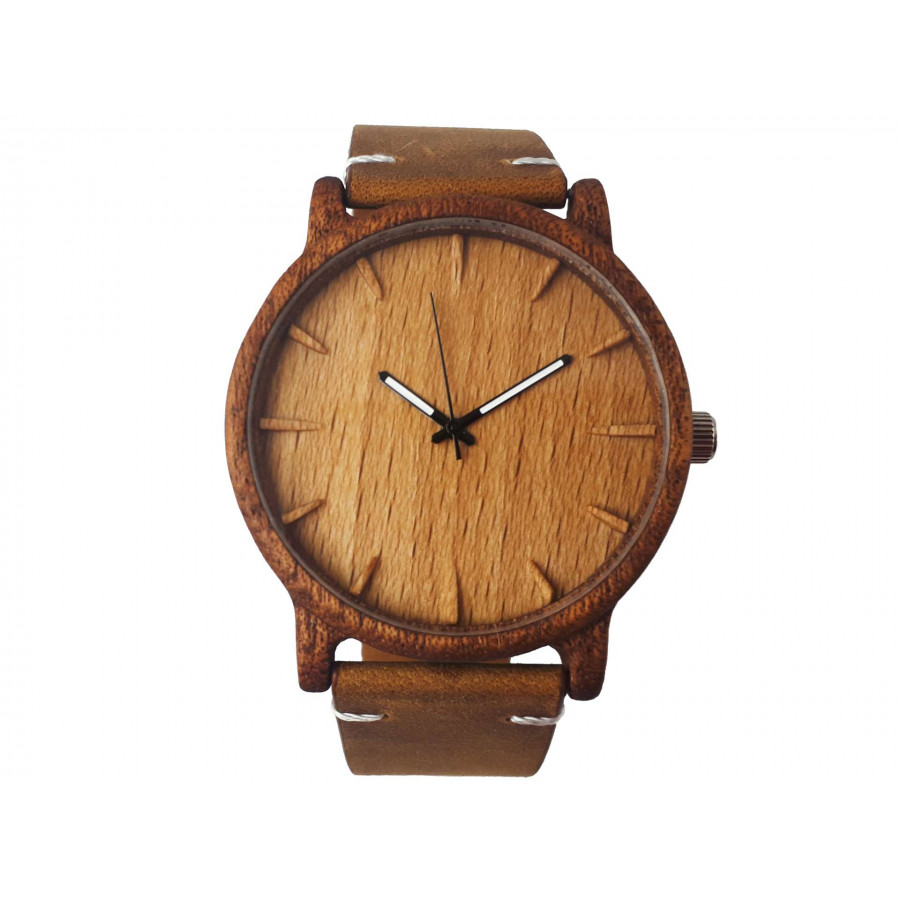 Dřevěné hodinky 3D – Klasik II