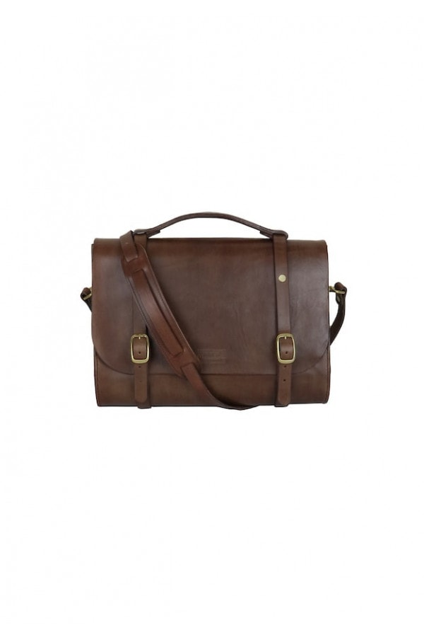 Leather Briefcase - hnědá