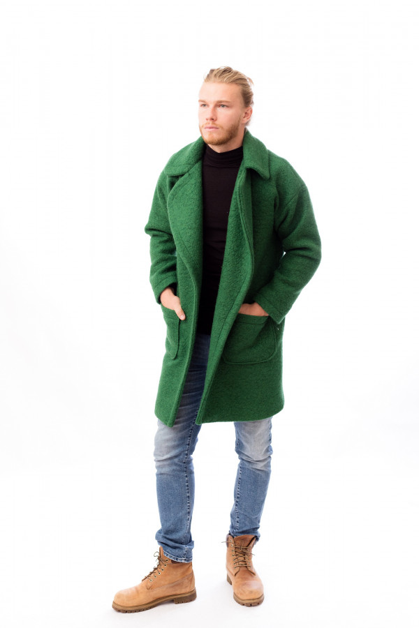 pánský zelený kabát