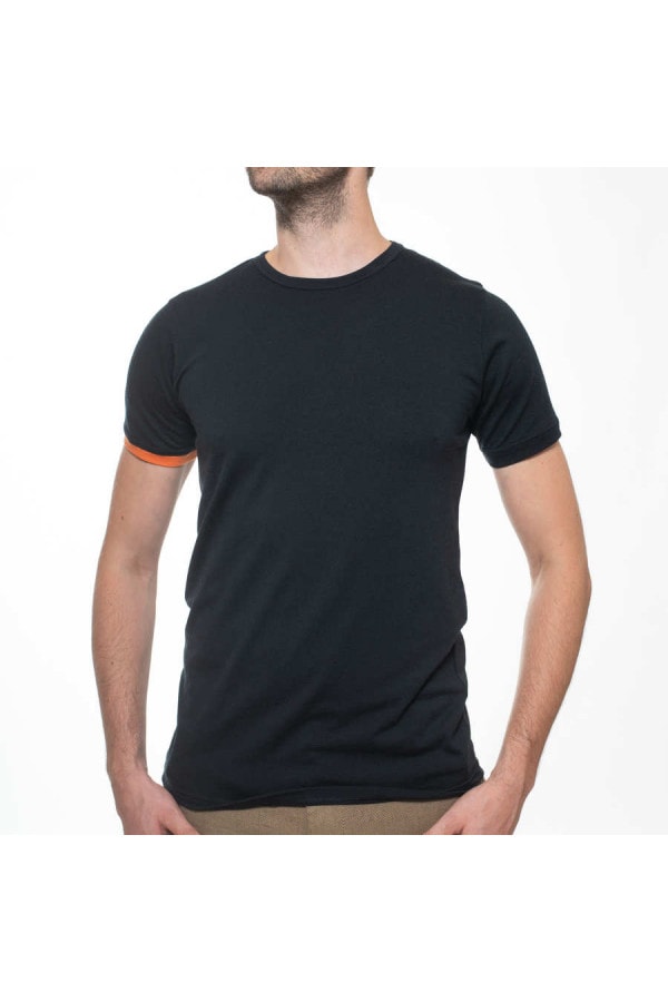 Everyday men T-shirt 160 black – orange