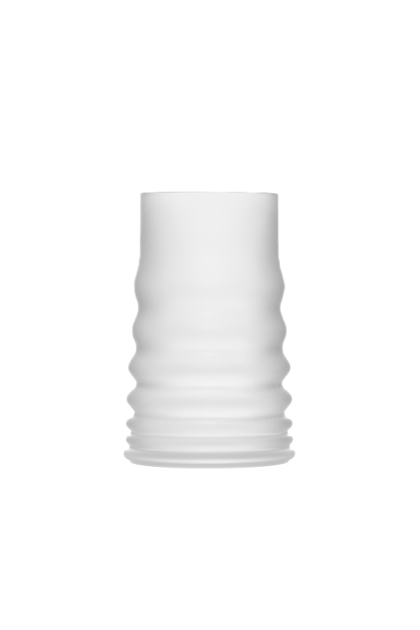 Křišťálová váza BUMPER SMALL WHITE - pískovaná